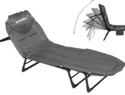 Шезлонг лежак кровать раскладная Bonro B2002-4 темно-серый (674) - уцененный товар