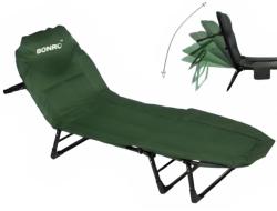 Шезлонг лежак кровать раскладная Bonro B2002-4 темно-зеленый (767) - уцененный товар