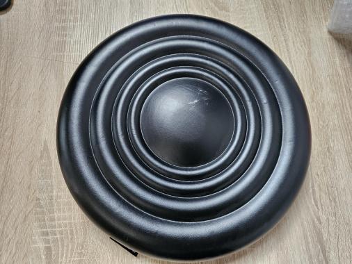  Крісло табурет на колесах зі спинкою кругле Bonro B-494 чорне (1672) - уцінений товар