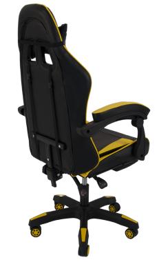  Крісло геймерське Bonro B-810 TPF жовте з підставкою для ніг