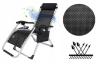 Шезлонги комплект 2шт Bonro BG-006 черный + карман 