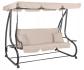 Гойдалка садовая Bonro Garden BW-002 бежевая 3 местная (873) - уцененный товар 