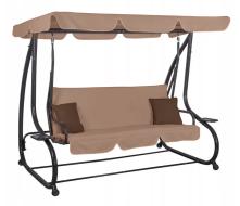 Гойдалка садовая Bonro Garden BW-002 коричневая 3 местная