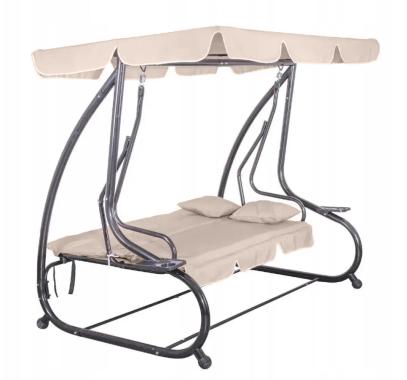Гойдалка садовая Bonro Garden BW-002 бежевая 3 местная 