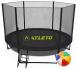 Батут с сеткой и стремянкой 312 cм Atleto Black + подарок мячик 