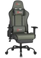 Геймерське крісло з підставкою для ніг Bonro 1002G сіре