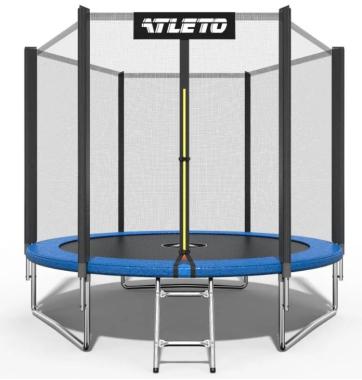 Батут детский с сеткой и стремянкой 183 см Atleto + подарок мячик 