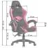 Кресло геймерское Bonro Lady 806 черно-розовое 
