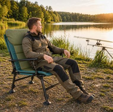  Крісло стілець рибальський шезлонг розкладний Bonro B-20 зелене