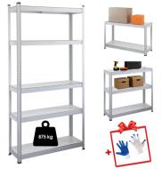 Стеллаж металлический 180х90х40 Siker GoodTool P9040L белый 5 полок (1033) - уцененный товар