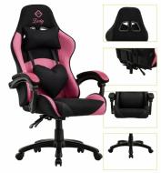 Кресло геймерское Bonro Lady 806 черно-розовое