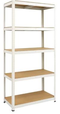 Стеллаж металлический 180x90x40 Siker GoodTool P9040 белый 5 полок 