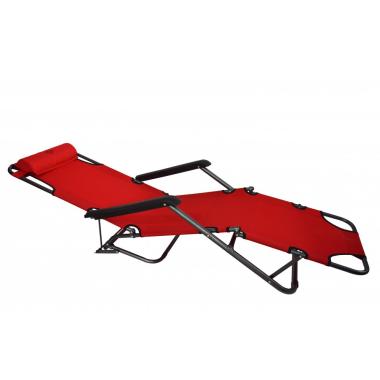 Шезлонги комплект 2шт Bonro 160 см красный 